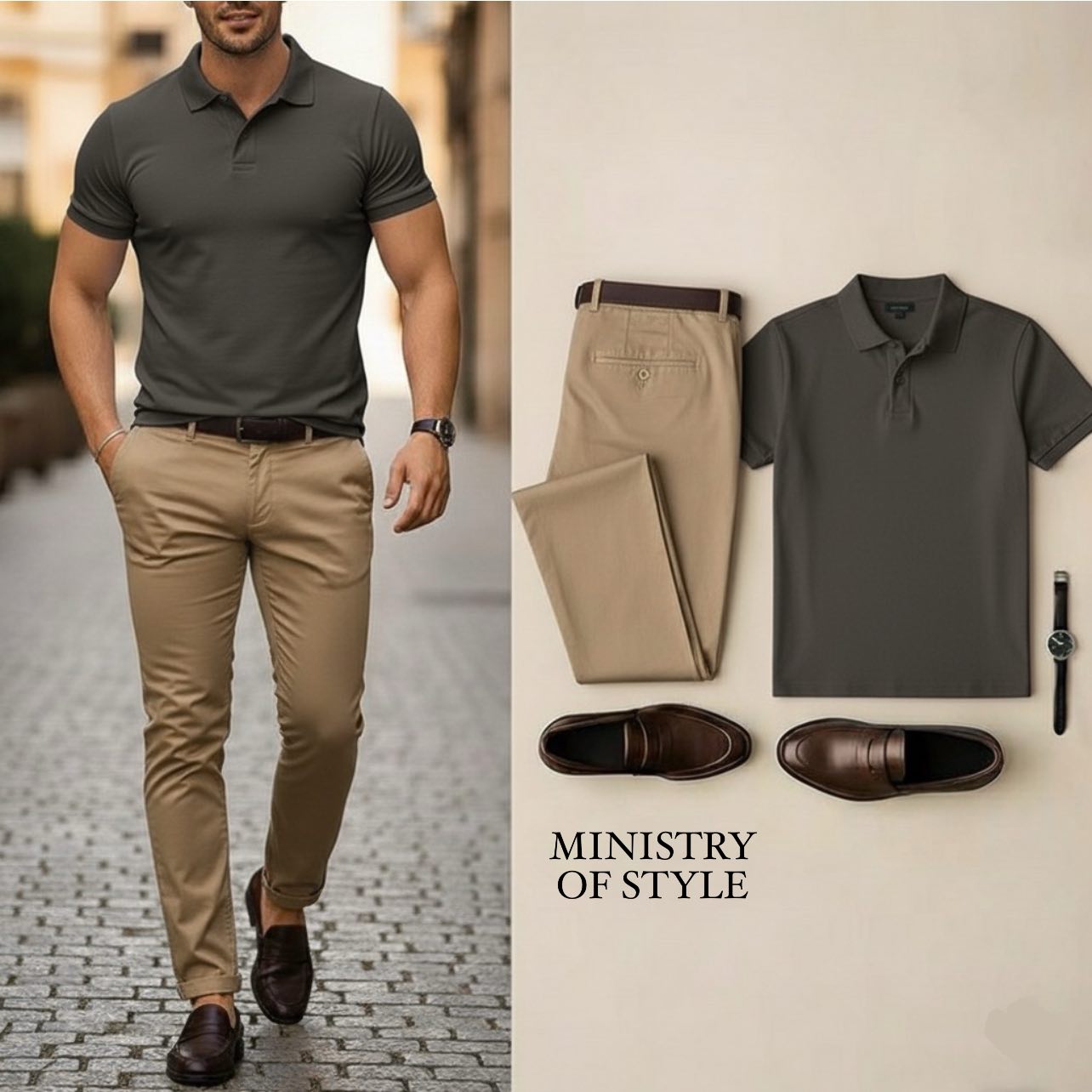 Social KIT 1 Gola Polo + 1 Calça Sarja Premium