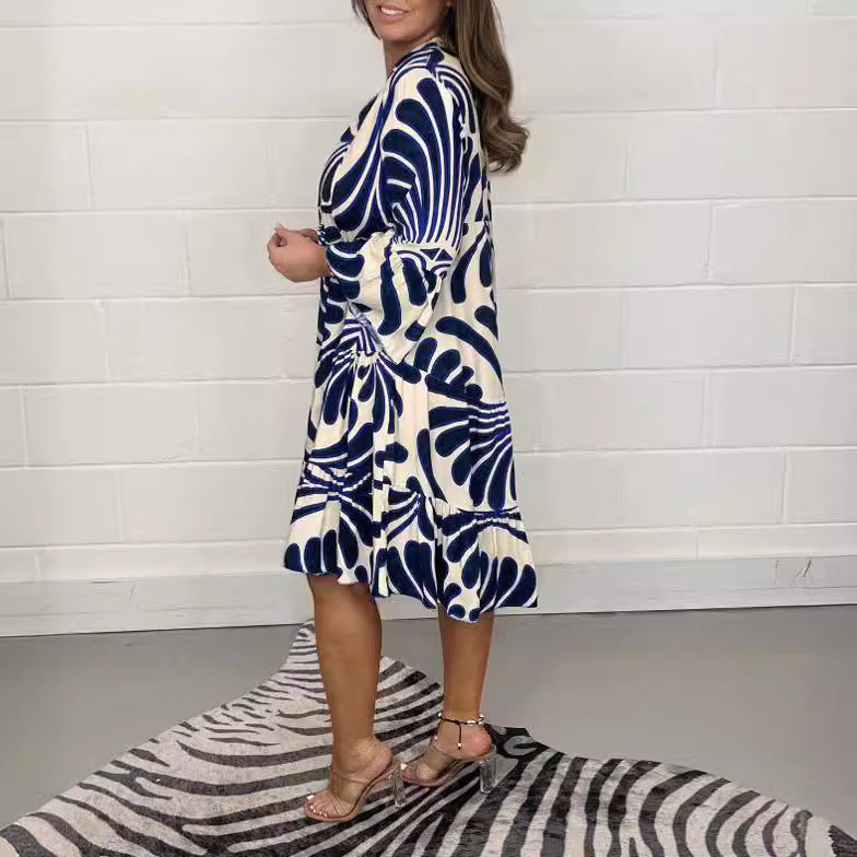 Vestido Estampado Solto Conforto Feminino 2024