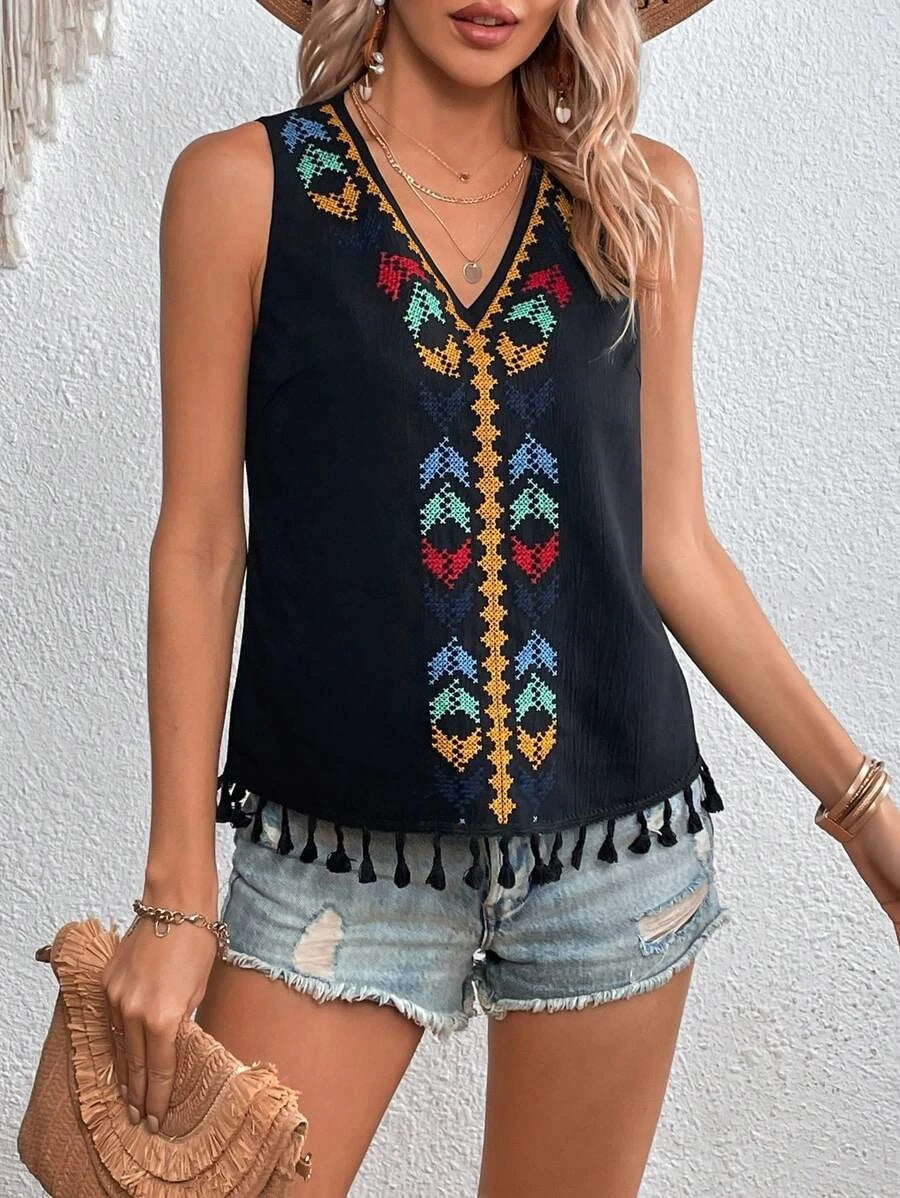 Blusa Étnica Chic Verão