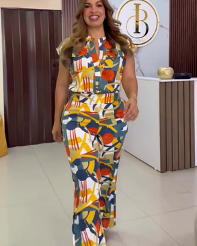 Conjunto Estampado Nena – Blusa e Calça Pantacourt