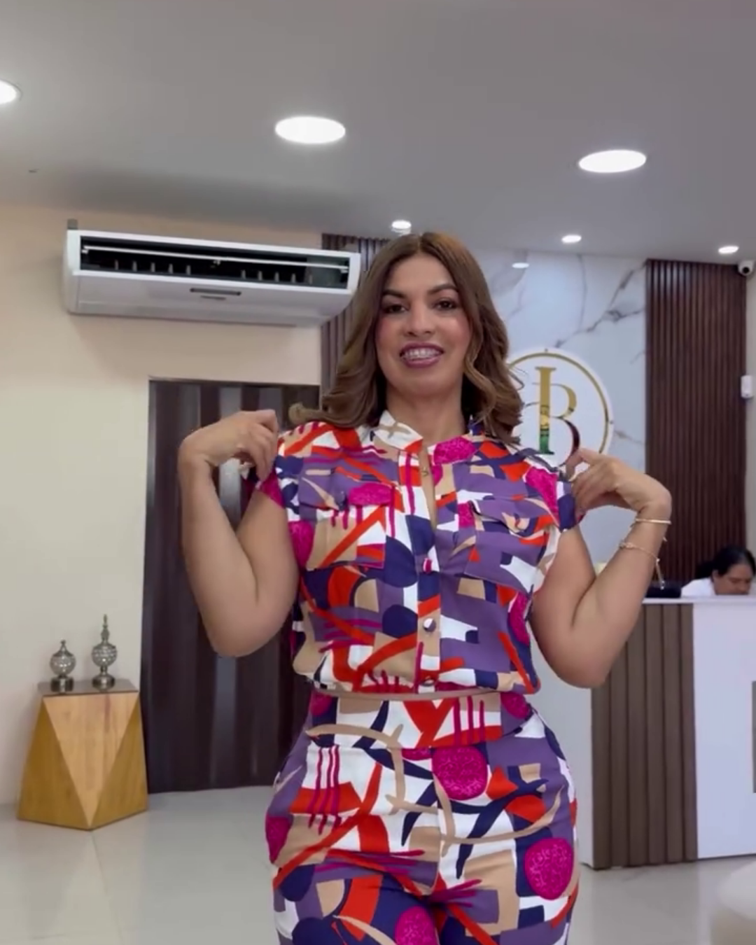 Conjunto Estampado Nena – Blusa e Calça Pantacourt