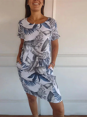 Vestido Midi em algodão Floral
