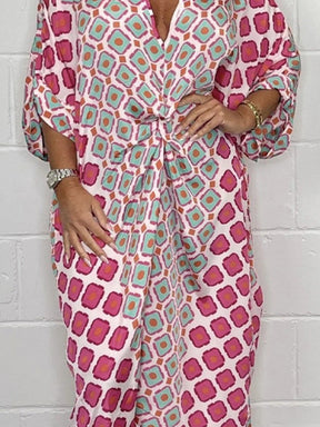 Vestido Feminino Verão Floral VNeck Soltinho