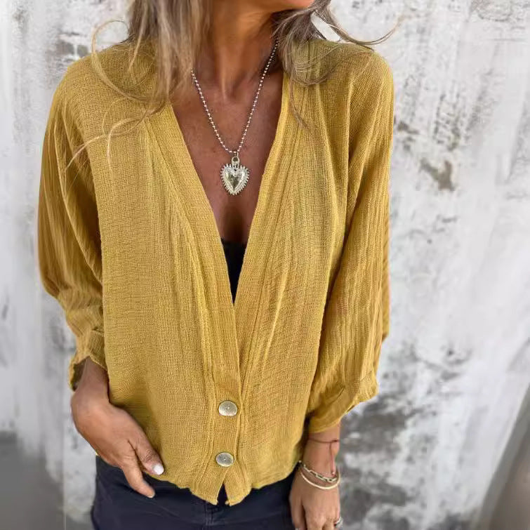 Blusa Solta Vibe Brasil AlgodãoLinho