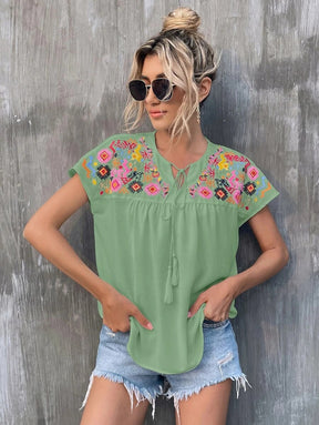 Blusa Étnica Verão Tendência