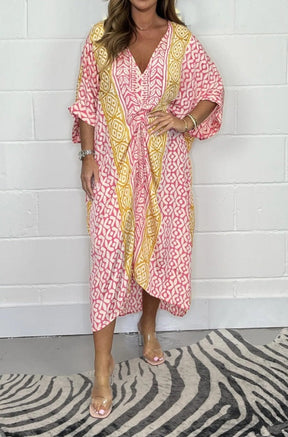 Vestido Feminino Verão Floral VNeck Soltinho