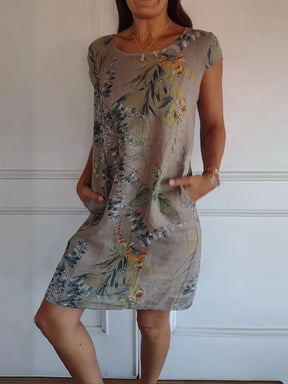 Vestido Midi em algodão Floral
