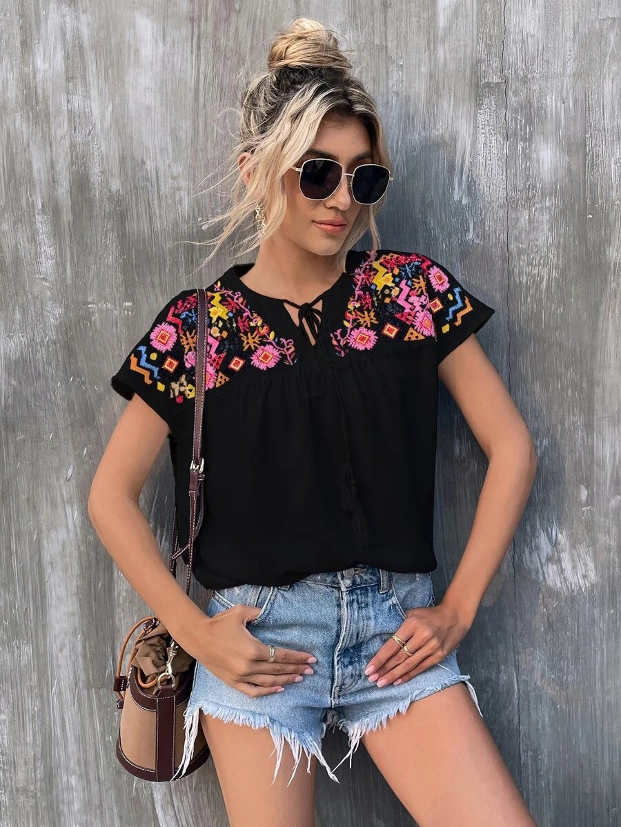 Blusa Étnica Verão Tendência