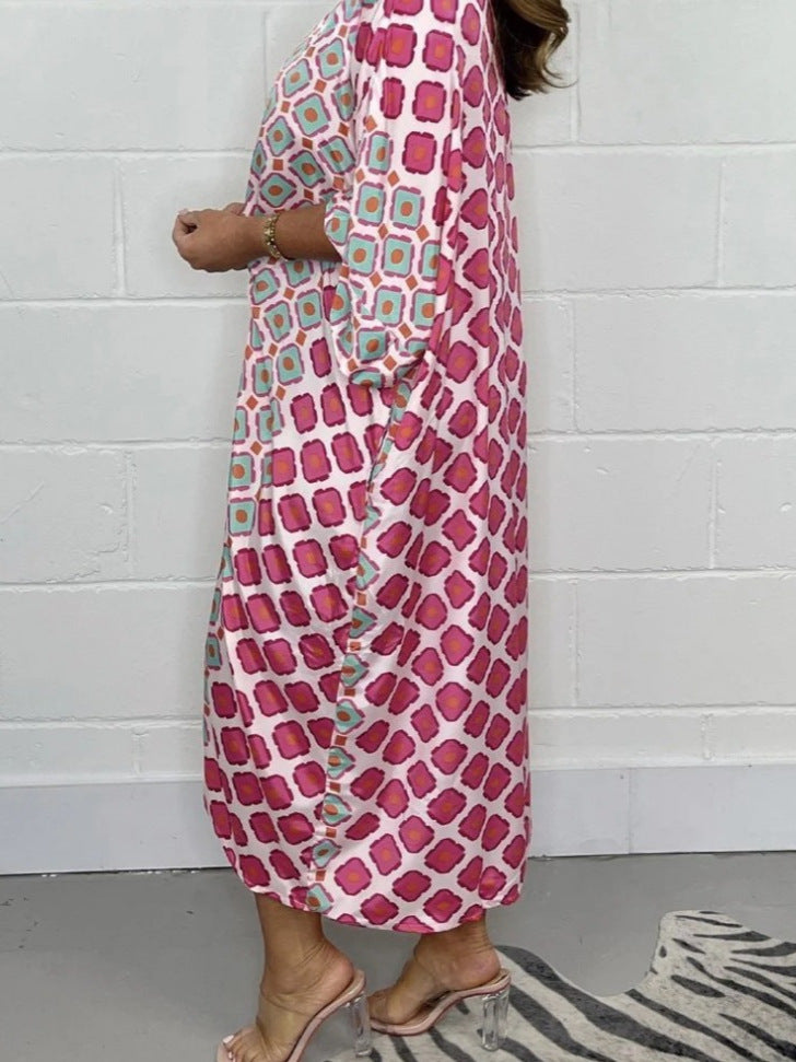 Vestido Feminino Verão Floral VNeck Soltinho