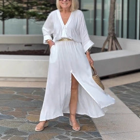 Vestido Feminino Sofisticada – Modelagem Ampla e Caimento Leve