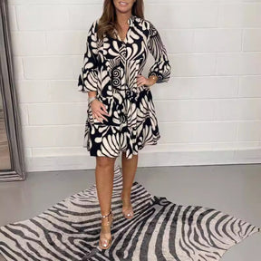 Vestido Estampado Solto Conforto Feminino 2024