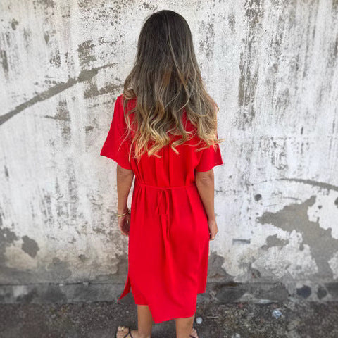 Vestido Linho Florido