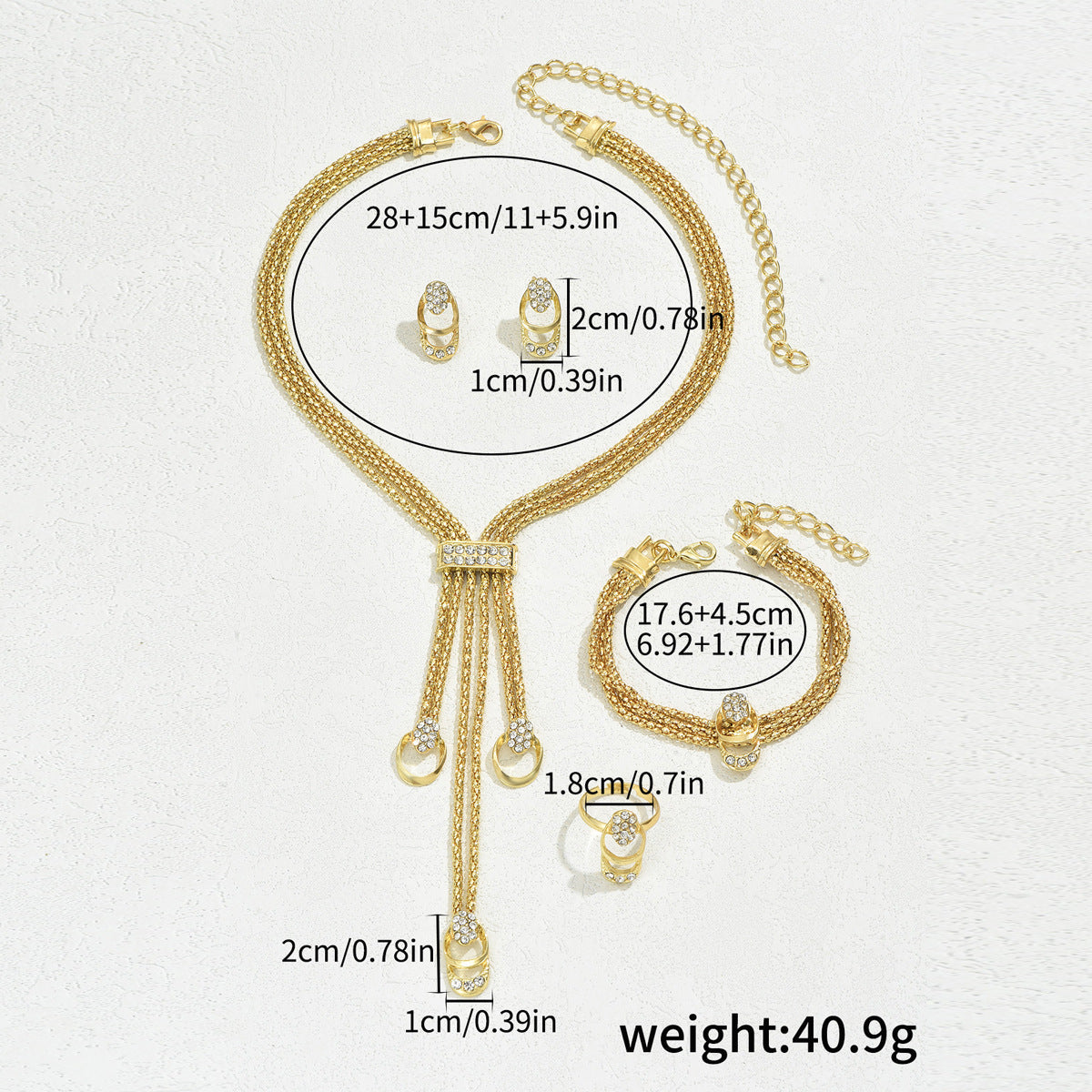 Conjunto Elegância Cristal