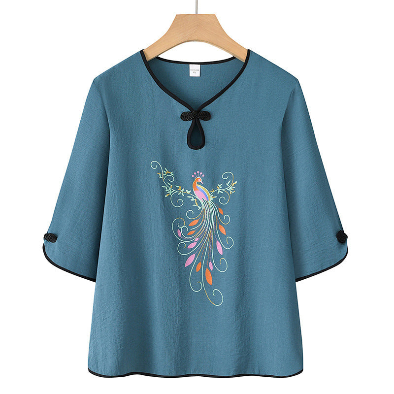 Blusa Solta Pavão Azul Claro