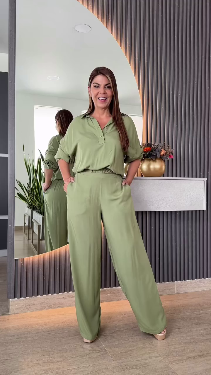 Conjunto Serena - Camisa e Calça Pantalona