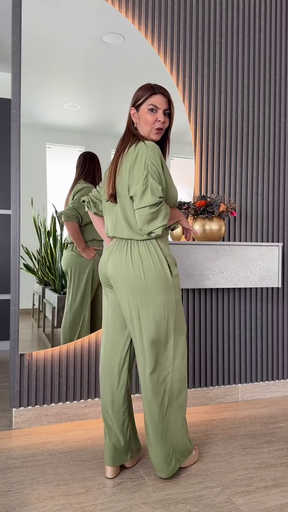 Conjunto Serena - Camisa e Calça Pantalona